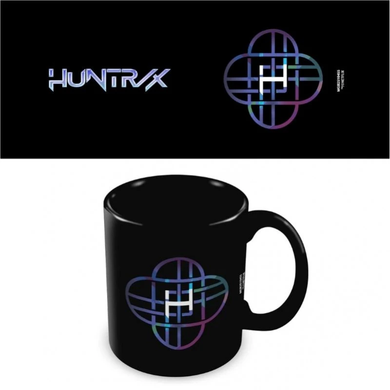 Керамична чаша K-Pop Demon Hunters черна Huntrix logo